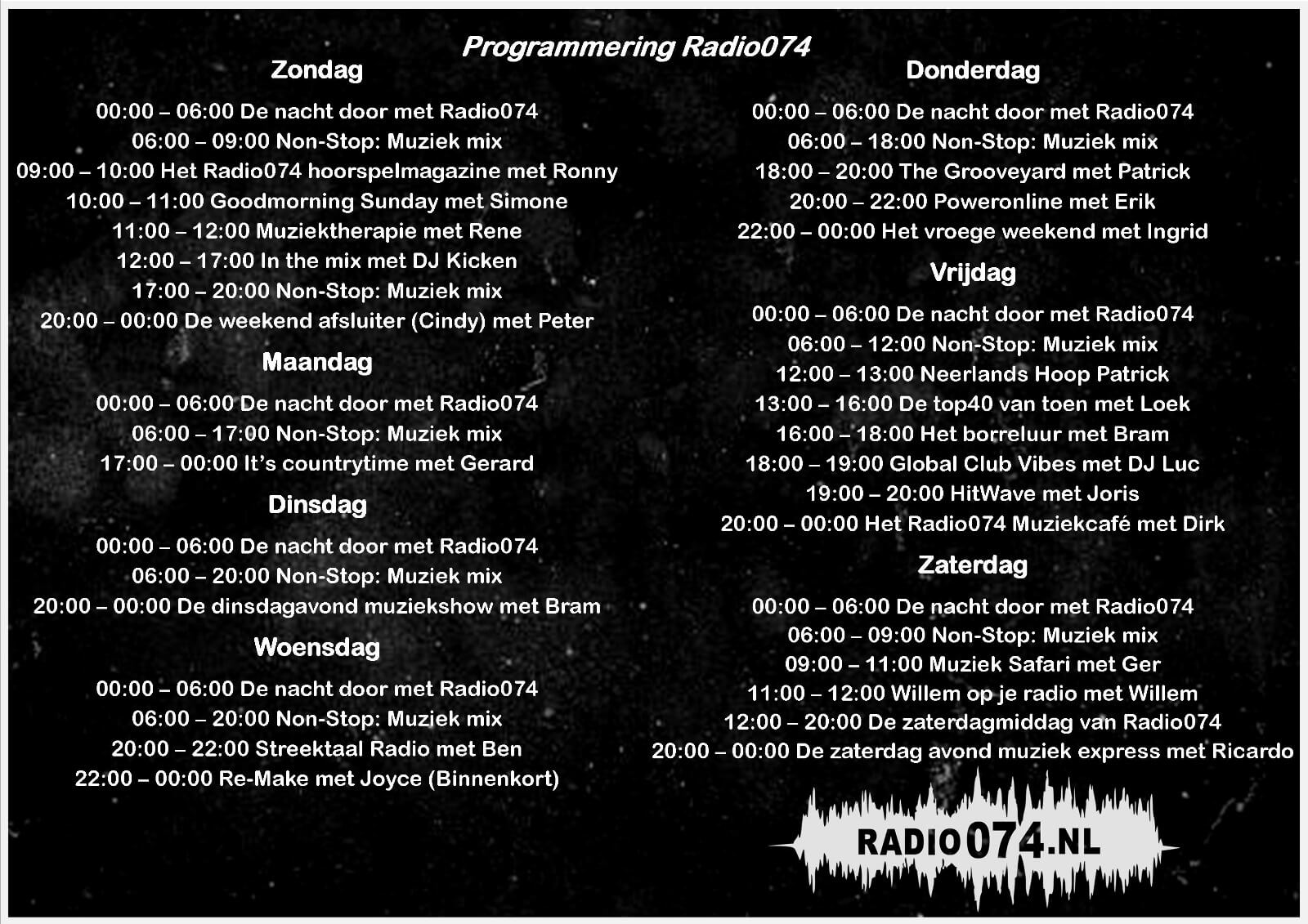 Programmering Radio074